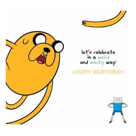 Birthday Boy Adventure Time Birthday Card with Badge Extra Image 1